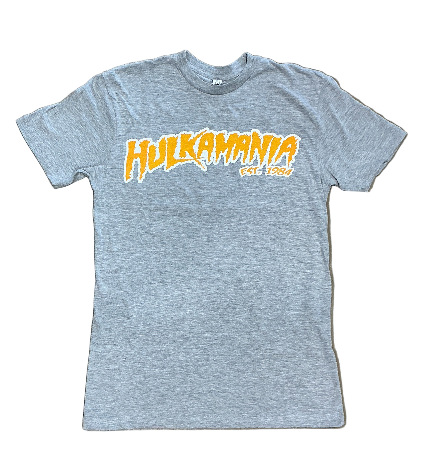 Gray Orange/White Hulkamania Adult T-Shirt
