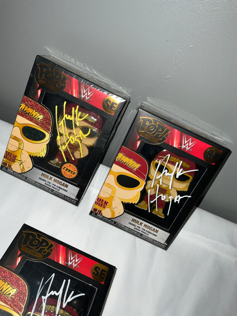 Hulk Hogan Signed Enamel Funko Pin