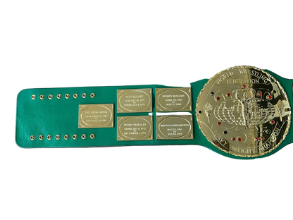 24k Gold WWF Big Green Replica Title Belt Unsigned