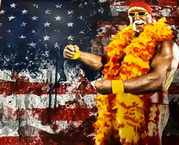 Hulk Hogan Flag Boa Side Flex 16x20 Unsigned Poster