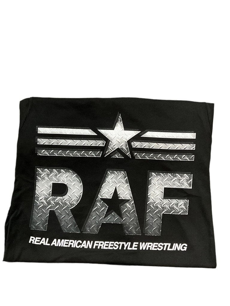 Black Metal Real American Freestyle Wrestling Adult T-Shirt
