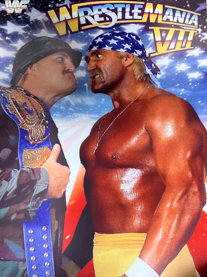 WrestleMania Seargent Slaughter Signed 16x20 Poster