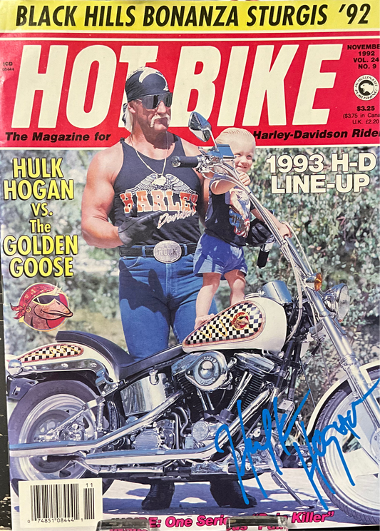 Hulk Hogan Hot Bike Signed Magazine