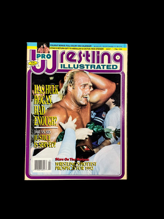 Feb 1992 Pro Wrestling Illustrated Magazine Unsigned