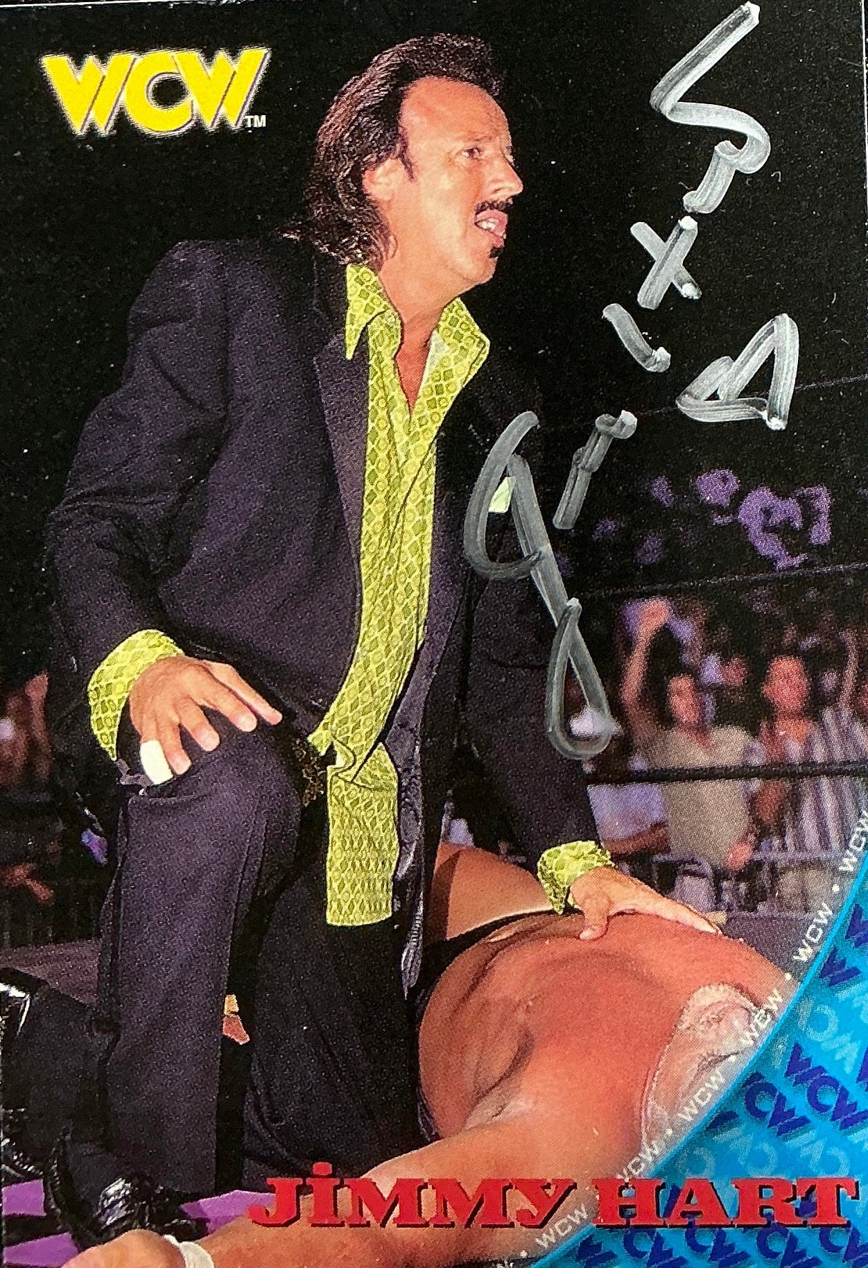 Signed Jimmy Hart WCW #35 Topps Trading Card