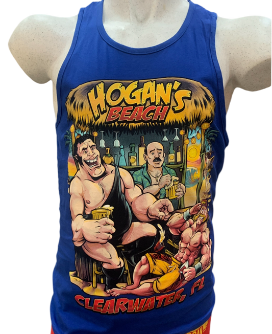 Mens Blue Andre Bar Tank Top