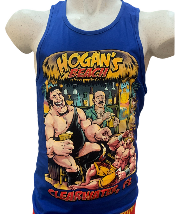 Mens Blue Andre Bar Tank Top