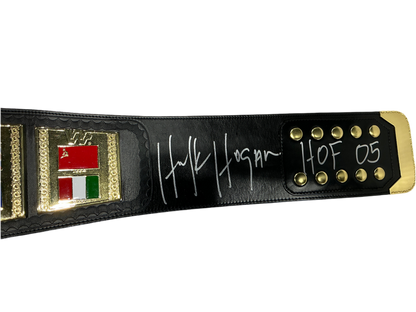 WWF 1986 Hulk Hogan Signed Figures Toy Company Title Belt
