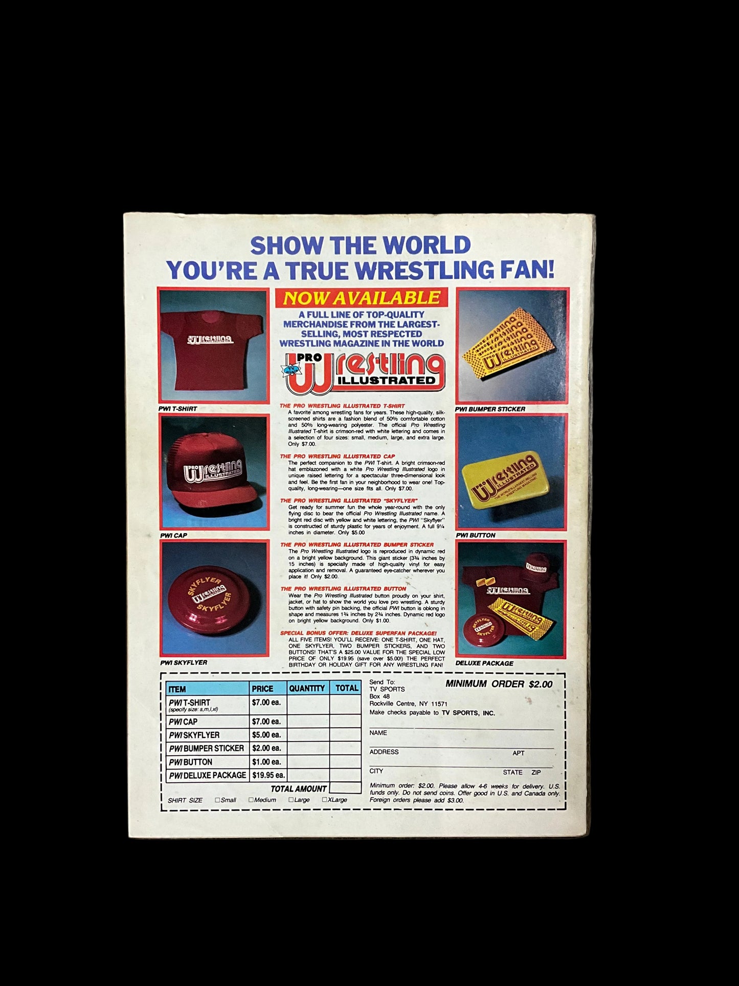 Wrestling USA Victory Sports Series Unsigned Magazine