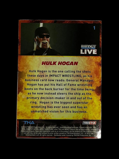 TNA Tristar Impact Wrestling Live Hulk Hogan #1 Trading Card
