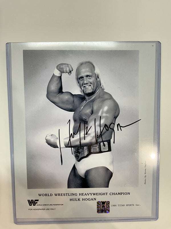 Original Promo WWF World Heavyweight Champion 1986 Titan Sports Autographed 8x10 Photo