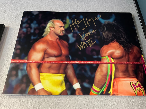 Hulk Hogan Vs Warrior Foam Poster (signed)