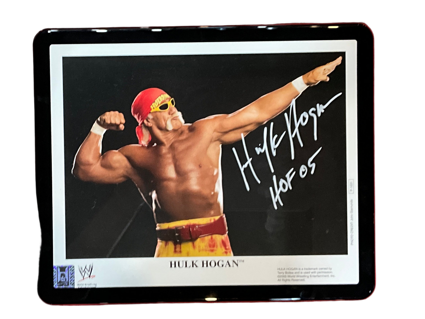 Framed Original Promo WWE Bow N Arrow Autographed 8x10 Photo