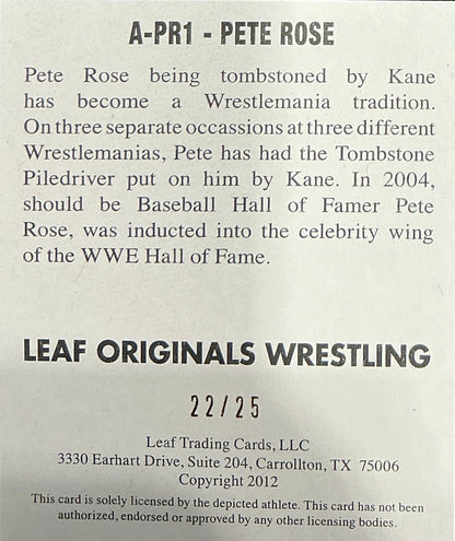 Leaf Originals Pete Rose Signed Trading Card