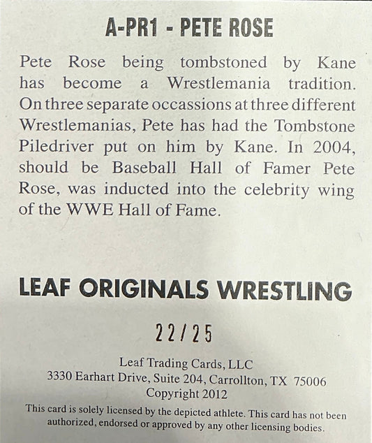 Consignment CM - Leaf Originals Pete Rose Signed Trading Card
