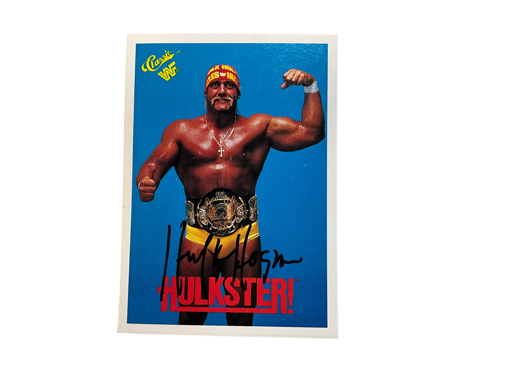 Classic WWF Hulkster Trading Card Signed