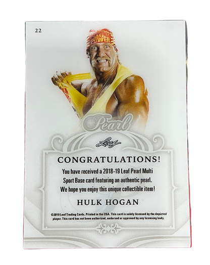 Pearl 8/8 Hulk Hogan Signed Trading Card