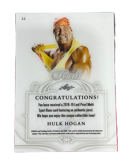 Pearl 8/8 Hulk Hogan Signed Trading Card