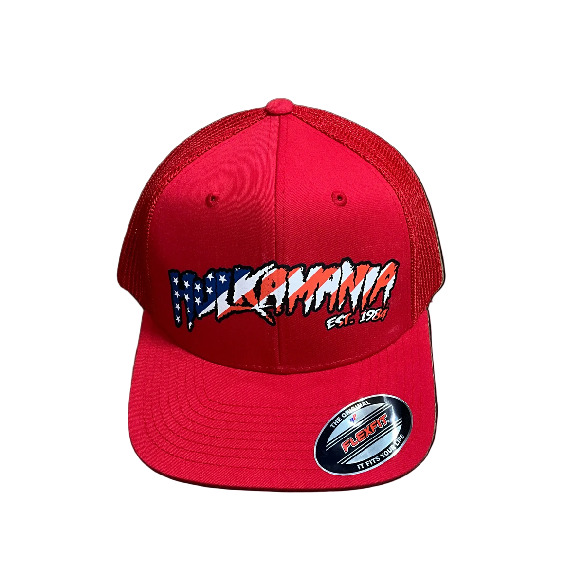 Red Hulkamania Flag Flex Fit Hat