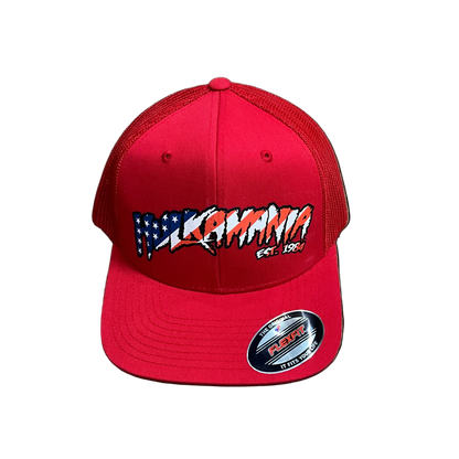 Red Hulkamania Flag Flex Fit Hat