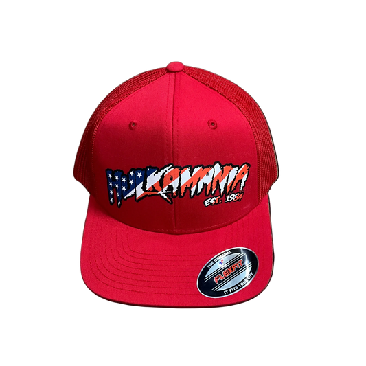Red Hulkamania Flag Flex Fit Hat