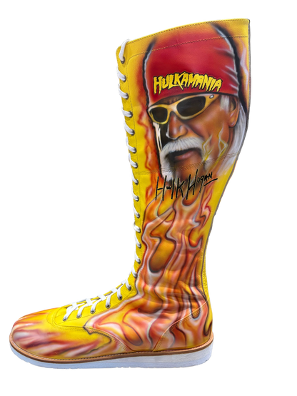 Custom Airbrushed Embroidered Wrestling Boot