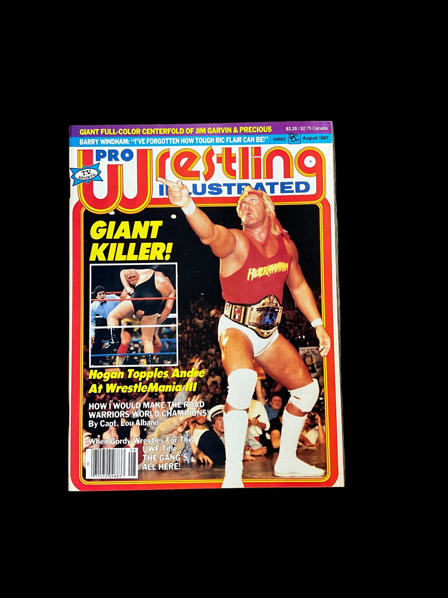 August 1987 Pro Wrestling Illustrated Magazine Unsigned