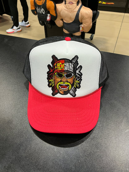 Red/White/Black Splitface Artwork Trucker Hat