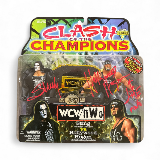 1999 WCW Toy Biz WCW/nWo Clash of the Champions: Sting vs. Hollywood Hogan Autographed