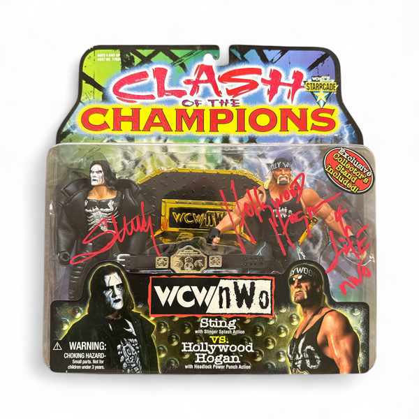 1999 WCW Toy Biz WCW/nWo Clash of the Champions: Sting vs. Hollywood Hogan Autographed