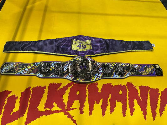 Signed Wrestlemania Winged Eagle Dual Gold Plated 40th Anniversary 135/200 Belt