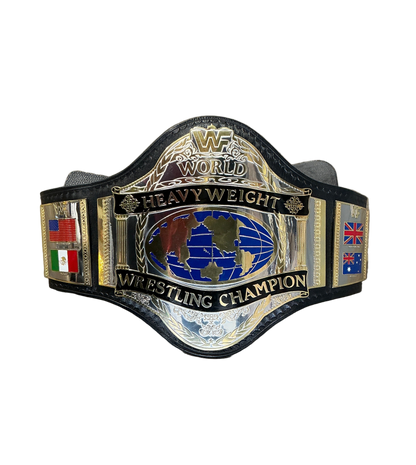 WWF 1986 World Heavyweight UNSIGNED Brass Full Leather Replica Belt