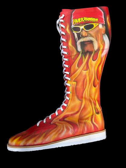 Custom Airbrushed Wrestling Boot