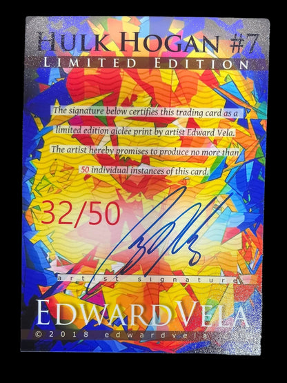 Edward Vela Hulk Hogan #7 32/50 Trading Card