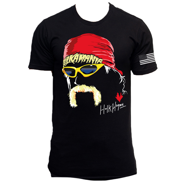 Black Hulk Mustache Adult T-Shirt