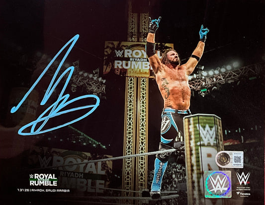 AJ Styles Signed Royal Rumble 8x10 Photo