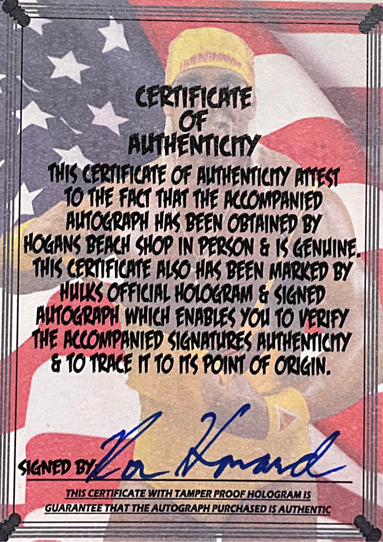 Topps Hulk Hogan 15 of 40 Champion Spotlight Signed Trading Card