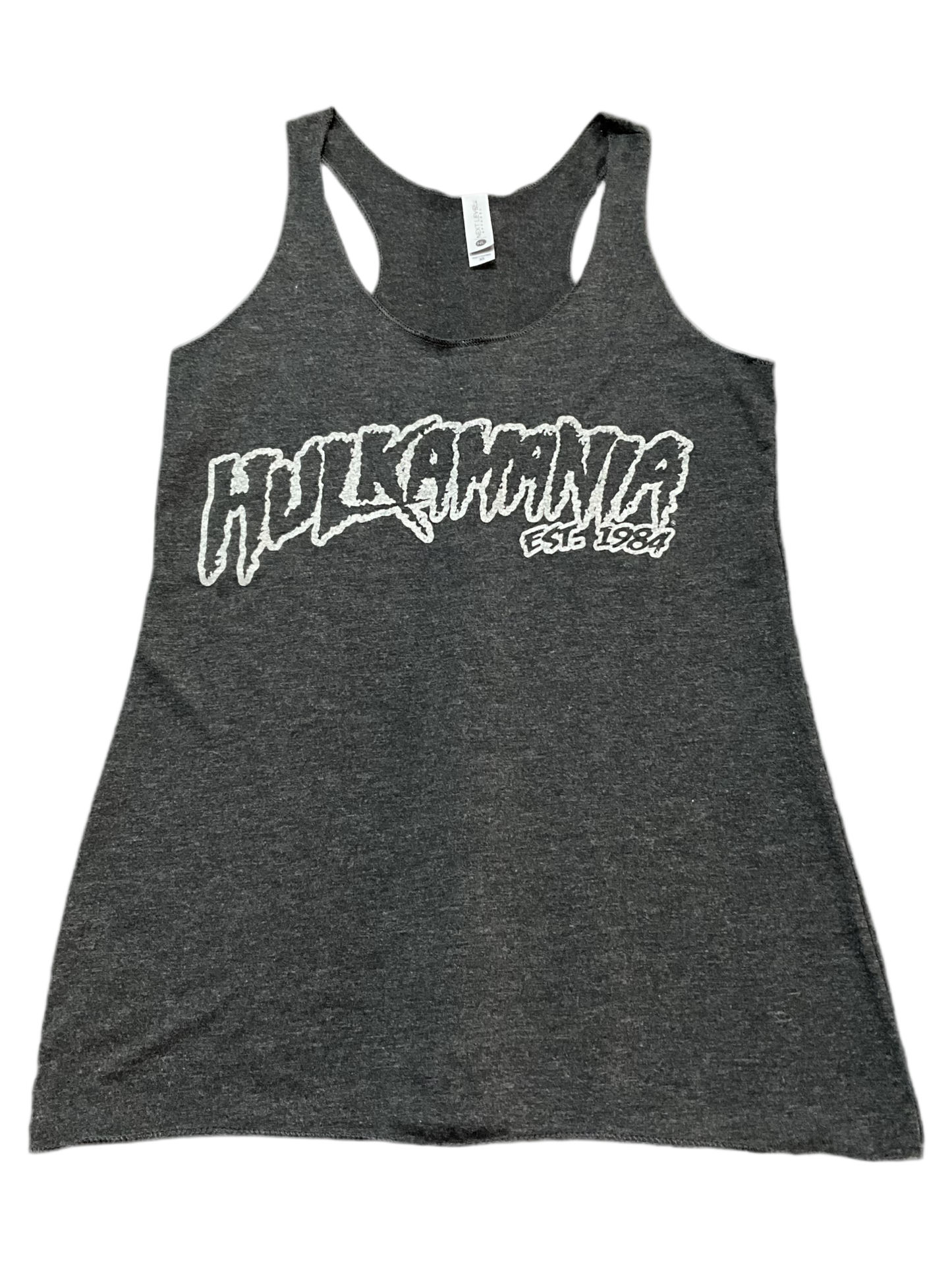 Womens Black Hulkamania Outline Tank Top