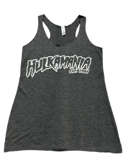Womens Black Hulkamania Outline Tank Top