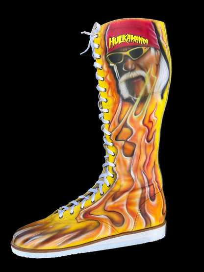 Custom Airbrushed Wrestling Boot