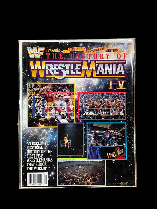 WWF 5th Anniversary Edition History of Wrestlemania I-V Unsigned Magazine