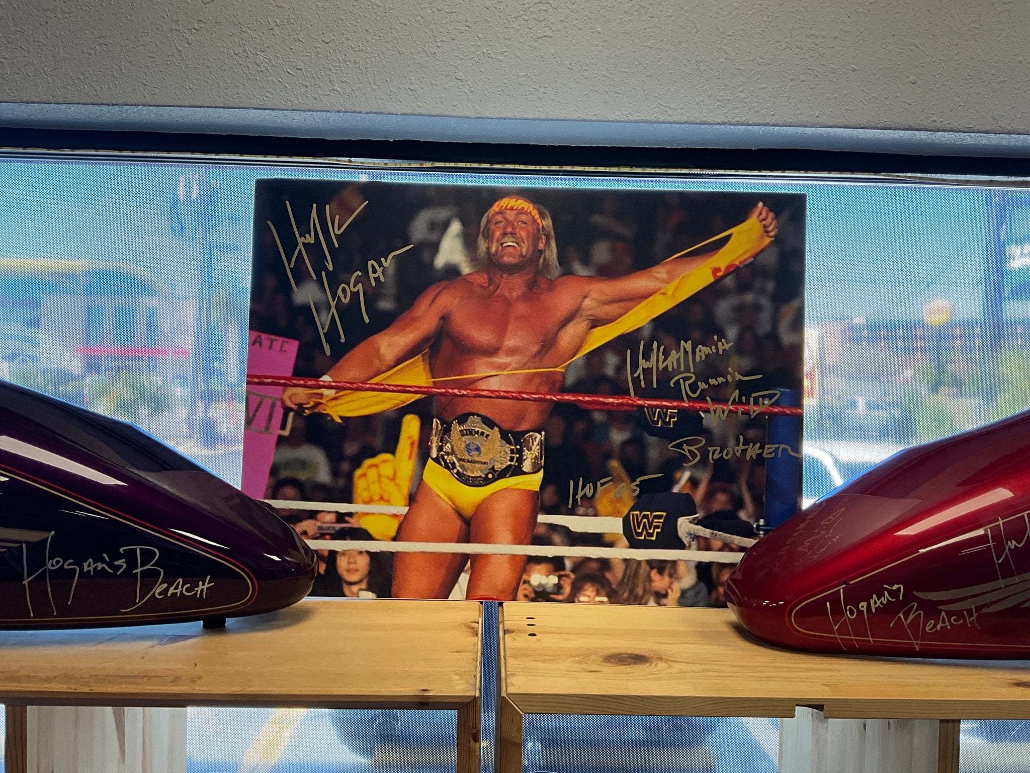 Hulkamania Runnin Wild Foam Poster (signed) – Hogan's Beach Shop