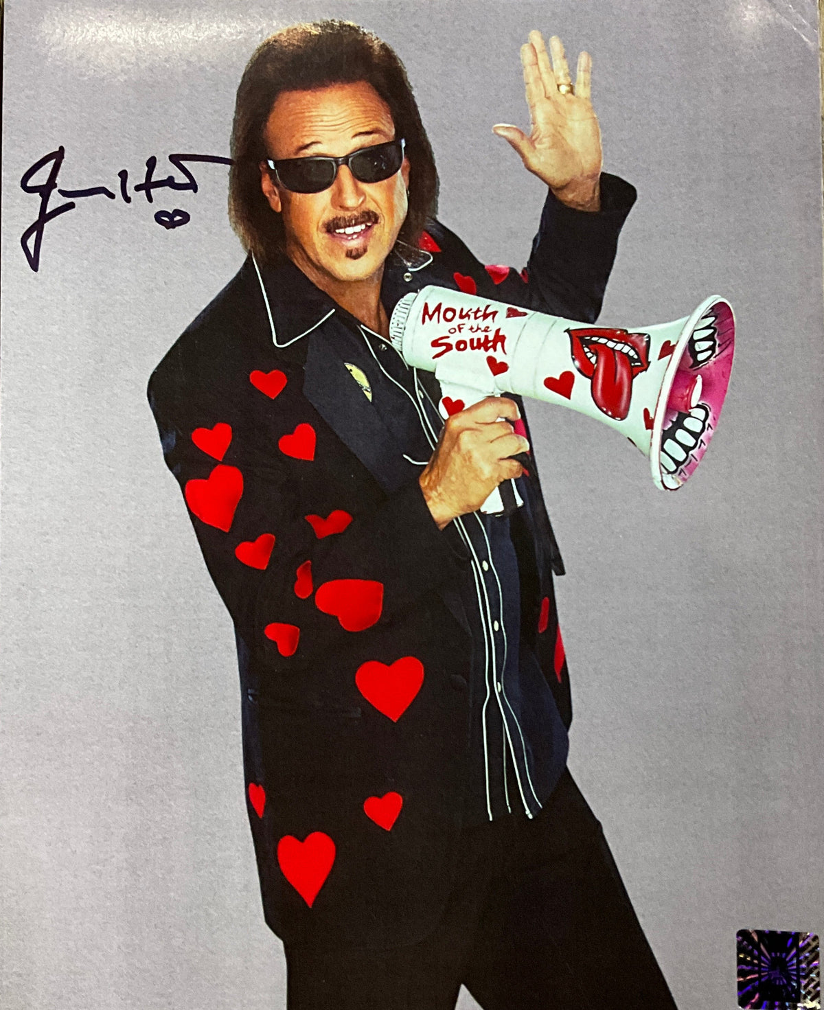Jimmy Hart Megaphone Signed 8x10 Photo