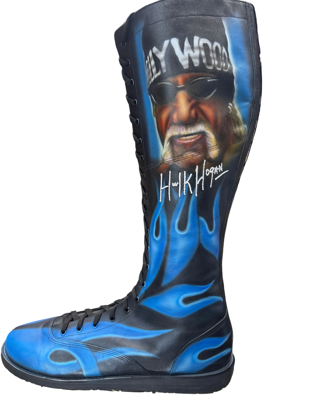 Custom Airbrushed Embroidered Wrestling Boot