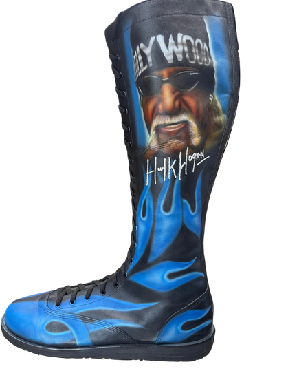 Custom Airbrushed Embroidered Wrestling Boot