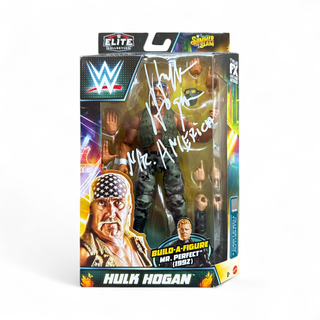 Signed WWE Elite Collection Summer Slam Edition Hulk Hogan Action Figure