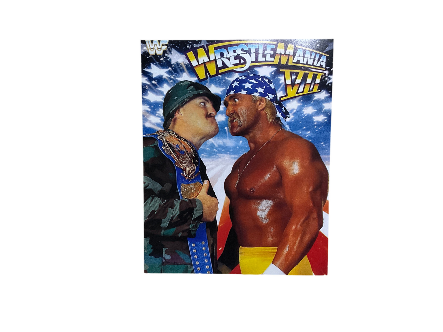 Hulk Hogan Sergeant Slaughter Wrestlemania VII Unsigned 8x10 Photo