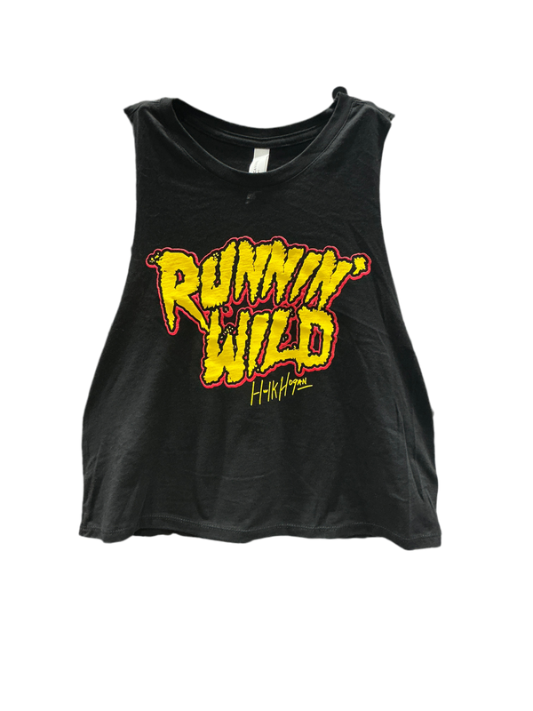 Womens Runnin Wild Crop Tank Top