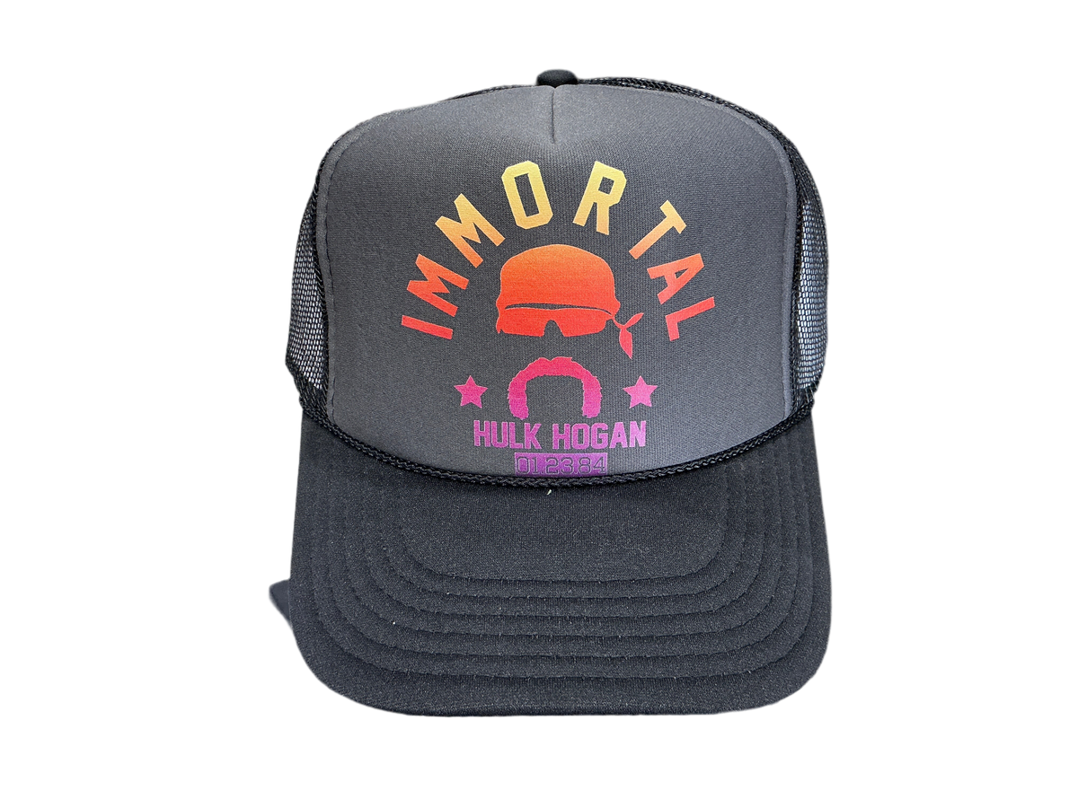Black/Gray Immortal Colorful Gradient Trucker Hat