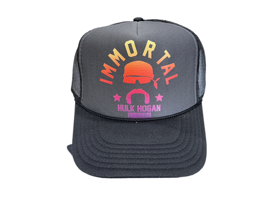Black/Gray Immortal Colorful Gradient Trucker Hat